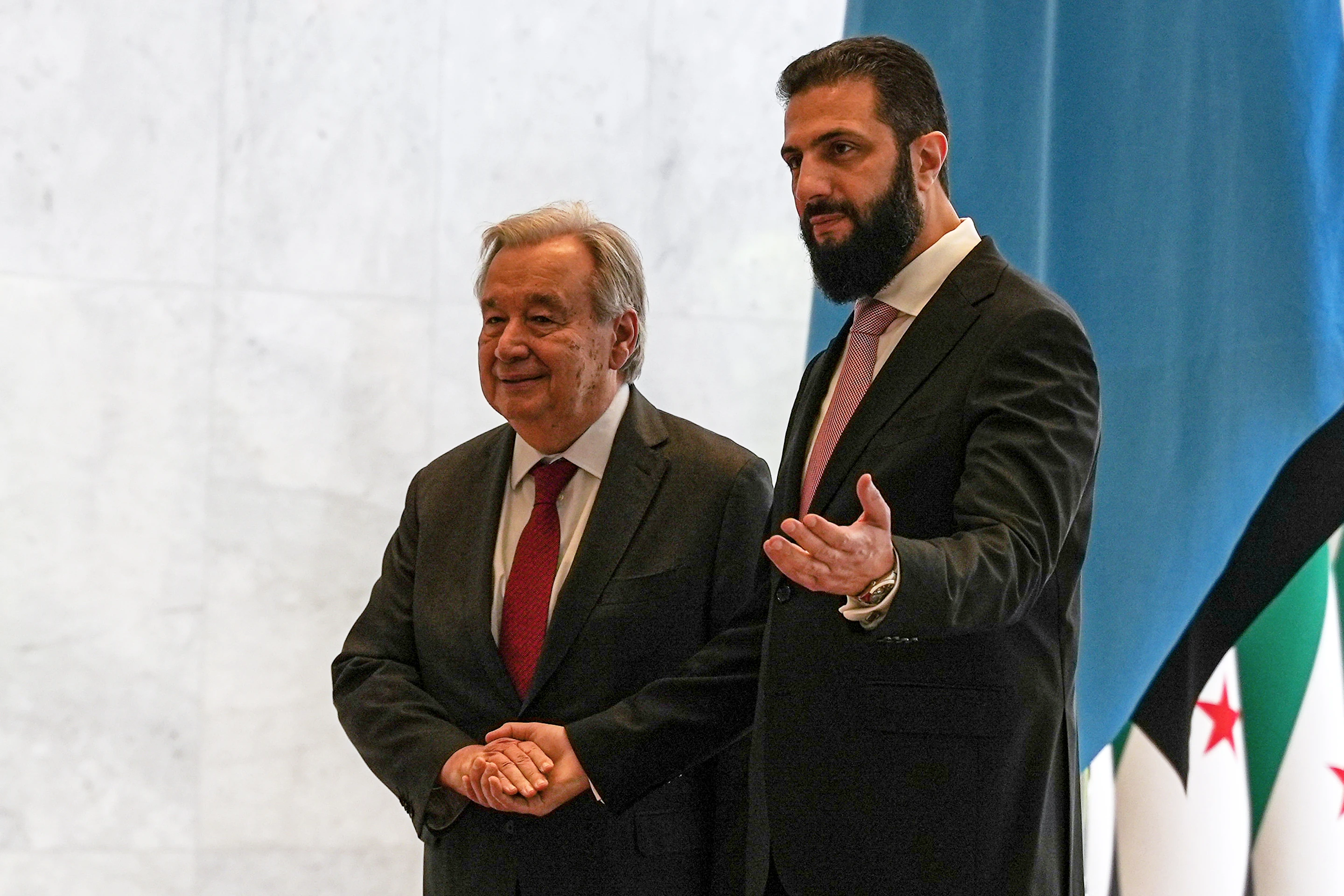 The UN Chief on a Visit to Damascus Urges the International Community to Support Syrian People
